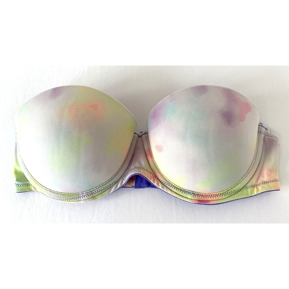 Pink Victoria's Secret Women's Tie Dye Wear Everywhere Strapless Push Up Bra 34A